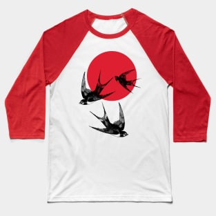 swallows at sunset Baseball T-Shirt